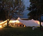 the oaks estate greyton wedding venue marquee tent nighttime